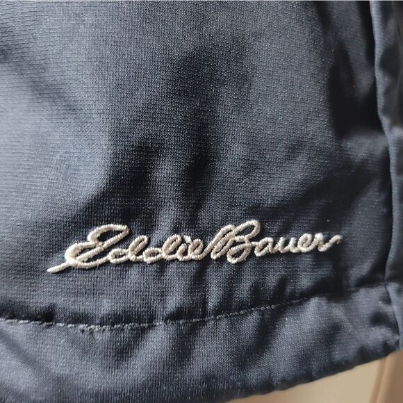 Eddie Bauer Weatheredge Packable Black Zip Hooded Windbreaker Jacket - Picture 10 of 10